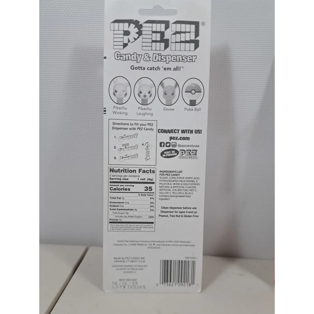 (2) Pez Dispenser Pokemon Pikachu 2023